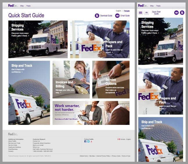 FedEx Canada Quick Start Guide screenshot